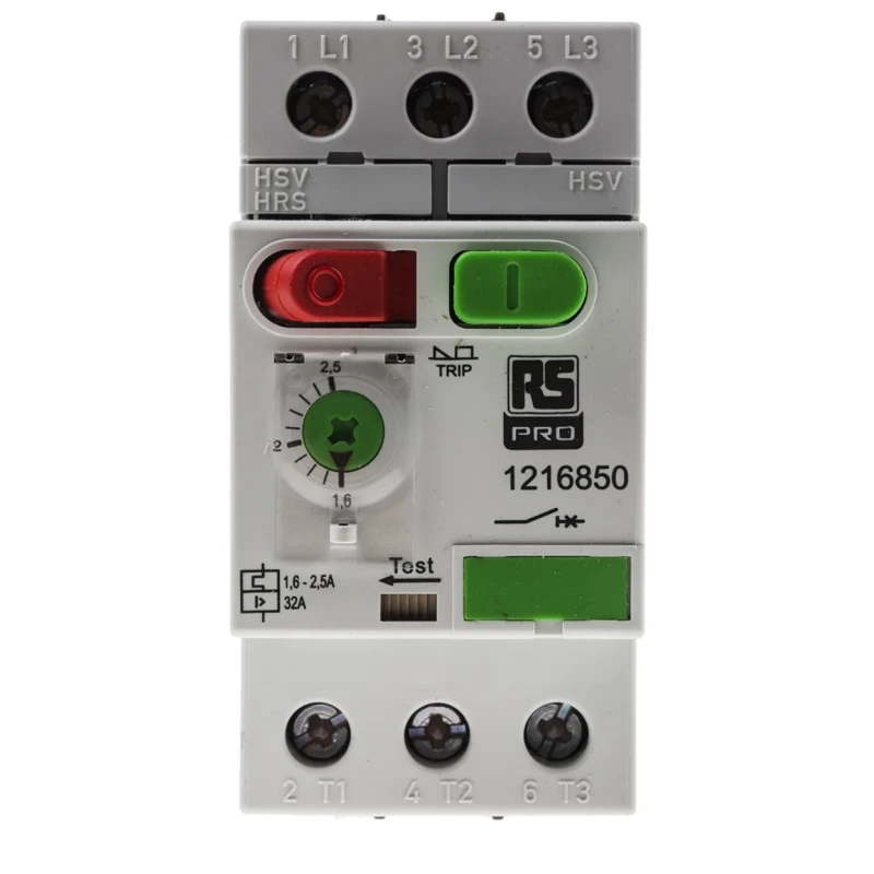 RS PRO Motor Protection Circuit Breaker MS32 1.6–2.5A, 690V, 3 Poles, IP40/IP20