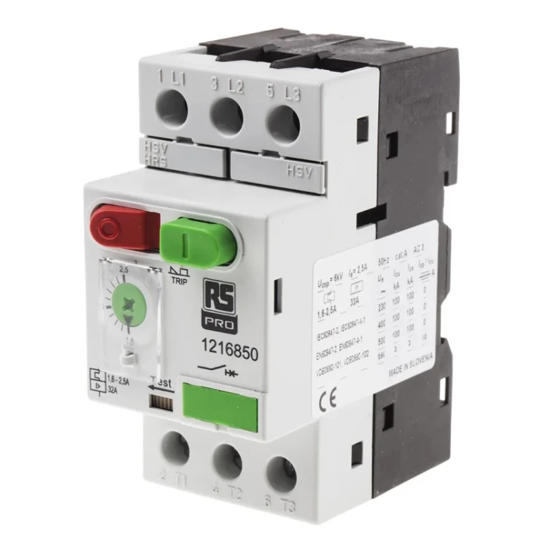 RS PRO Motor Protection Circuit Breaker MS32 1.6–2.5A, 690V, 3 Poles, IP40/IP20