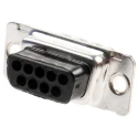 Amphenol Communications Solutions D-Sub Connector, 9 Way, Straight, Cable Mount, Male, 2.74 mm Pitch, Steel 865609PLTXLF
