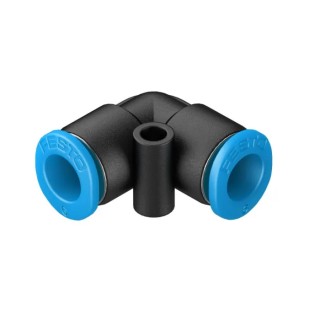 Festo Polybutylene Terephthalate Pneumatic Elbow Tube-to-Tube Adapter QSML-6, QSML Series, 14 bar, -10°C to 80°C