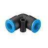Festo Polybutylene Terephthalate Pneumatic Elbow Tube-to-Tube Adapter QSML-6, QSML Series, 14 bar, -10°C to 80°C