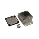 Hammond Flanged 1590 Series Die Cast Aluminium Enclosure IP65 51x51x31mm Natural Lid 1590WLBF