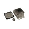 Hammond Flanged 1590 Series Die Cast Aluminium Enclosure IP65 51x51x31mm Natural Lid 1590WLBF