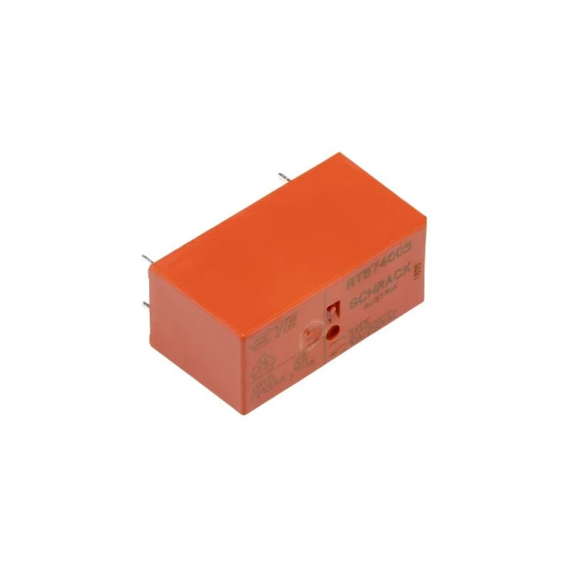 TE Connectivity PCB Power Relay 5V DC Coil, SPDT, 12A, Silver Nickel Alloy Contacts RTB74005