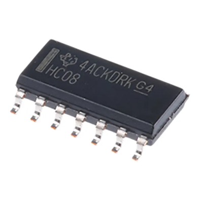 Texas Instruments 74HC Family 4× 2-Input AND Logic Gate, SOIC-14, CMOS, Surface Mount SN74HC08D