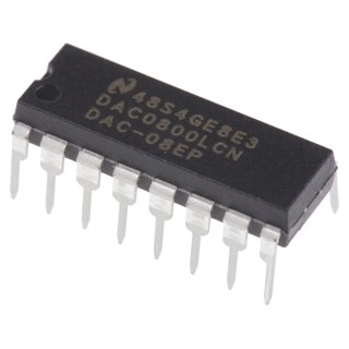 Texas Instruments 8-Bit Digital to Analogue Converter, Through Hole, Parallel Interface, MDIP, DAC0800LCN/NOPB
