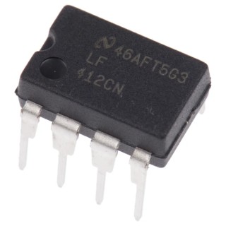 Texas Instruments LF412CN/NOPB Operational Amplifier, 4 MHz, 8-Pin MDIP, 18V Dual Supply, JFET Input