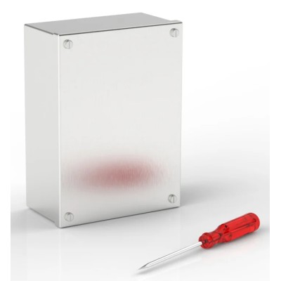 RS PRO Satin 304 Stainless Steel Adaptable Enclosure Box, 160mm x 220mm x 85mm, IP66 & IP69K, Rubber Gasket, 121-9697