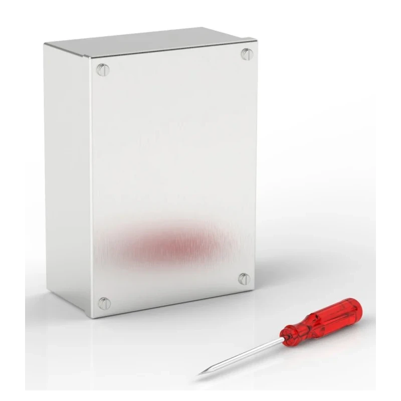 RS PRO Satin 304 Stainless Steel Adaptable Enclosure Box, 160mm x 220mm x 85mm, IP66 & IP69K, Rubber Gasket, 121-9697