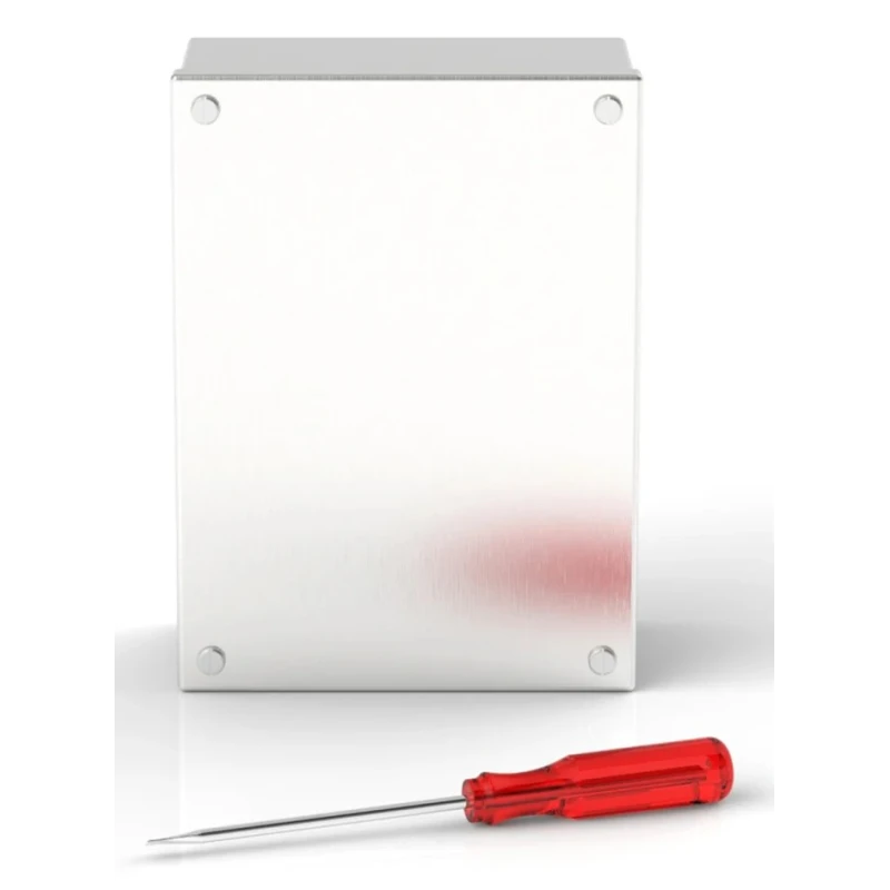 RS PRO Satin 304 Stainless Steel Adaptable Enclosure Box, 160mm x 220mm x 85mm, IP66 & IP69K, Rubber Gasket, 121-9697