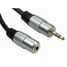 RS PRO Male 3.5 mm Stereo Jack to Female 3.5 mm Stereo Jack Auxiliary Cable, Black, 10 m 229-9930