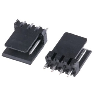 Wurth Elektronik 475 Series Shrouded PCB Header, 4 Contacts, 2.54 mm Pitch, Straight Through Hole, 1 Row 66100411622