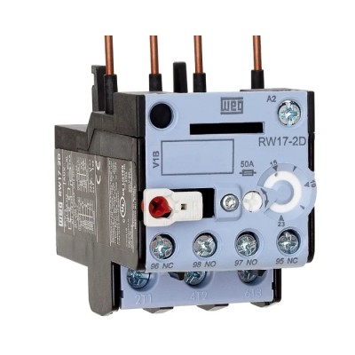 WEG Thermal Overload Relay, 1 NO/1 NC, DIN Rail, 11–17A Adjustable, 1.4W, 3 Pole, IP10/IP20, Screw Terminal, 690V AC RW17