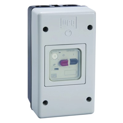 WEG MPE66G Insulated Enclosure for Motor Protective Circuit Breakers MPW18/MPW18i, MPE Series, PVC, IP41/IP66