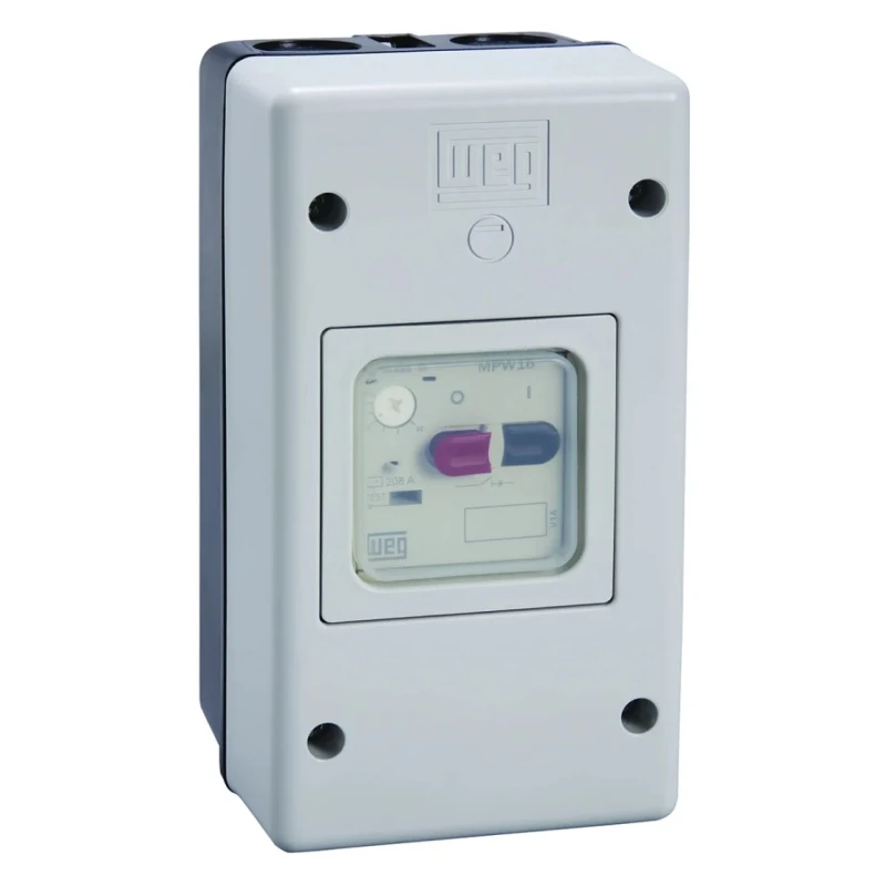 WEG MPE66G Insulated Enclosure for Motor Protective Circuit Breakers MPW18/MPW18i, MPE Series, PVC, IP41/IP66