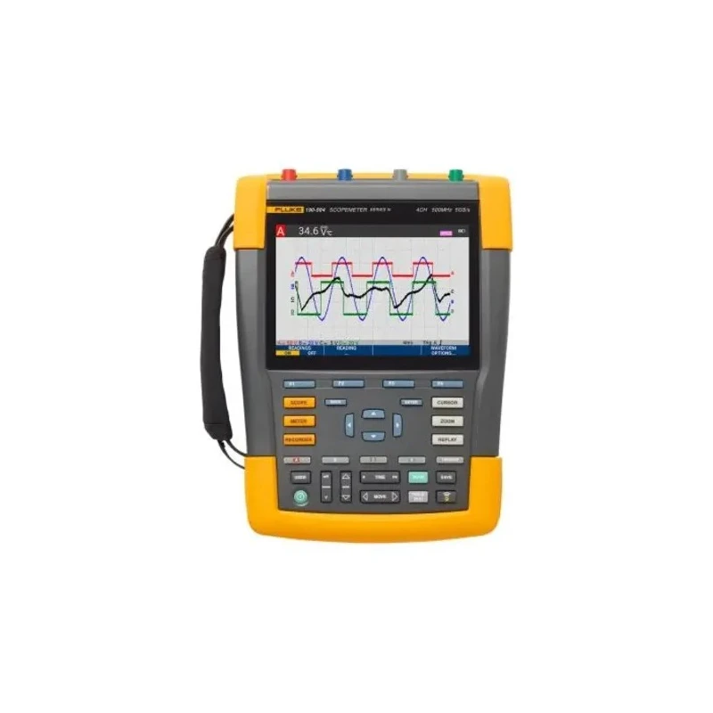 Fluke ScopeMeter III Series Portable Digital Storage Oscilloscope 200 MHz, 4 Channels, LCD, Lithium-Ion FLUKE-190-204-III-S