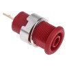 RS PRO Red Female Banana Socket, 4 mm, Tab Termination, 1000V 24A, Gold Plated, 31.5mm Panel Mount 23.3000-22