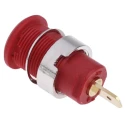 RS PRO Red Female Banana Socket, 4 mm, Tab Termination, 1000V 24A, Gold Plated, 31.5mm Panel Mount 23.3000-22