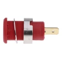 RS PRO Red Female Banana Socket, 4 mm, Tab Termination, 1000V 24A, Gold Plated, 31.5mm Panel Mount 23.3000-22