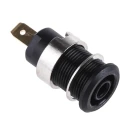 Staubli Black Female Banana Socket 4 mm 1000V 24A Tab Termination Gold Plated 23.3000-21