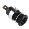 Staubli Black Female Banana Socket 4 mm 1000V 24A Tab Termination Gold Plated 23.3000-21