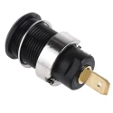 Staubli Black Female Banana Socket 4 mm 1000V 24A Tab Termination Gold Plated 23.3000-21