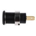 Staubli Black Female Banana Socket 4 mm 1000V 24A Tab Termination Gold Plated 23.3000-21