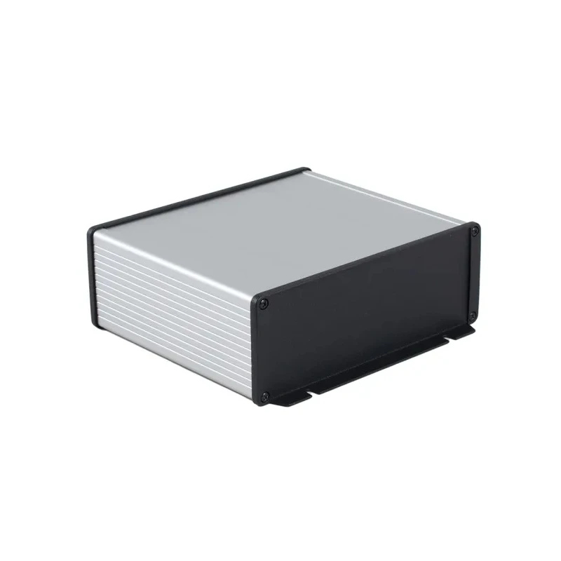 Hammond Flanged Extruded Aluminium Enclosure, IP65, Black, Clear Anodised, 220.00 x 165.50 x 54.6 mm, 1457T2202BK