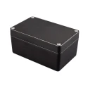 Hammond 1550Z Series Aluminium Instrument Enclosure Black, Unpainted, IP66, IK08, 25.1 x 98.3 x 64.5 mm 1550Z103BK