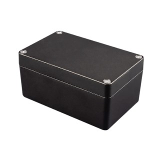 Hammond 1550Z Series Aluminium Instrument Enclosure Black, Unpainted, IP66, IK08, 25.1 x 98.3 x 64.5 mm 1550Z103BK