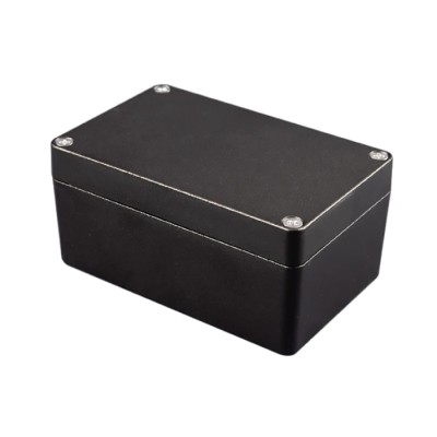 Hammond 1550Z Series Aluminium Instrument Enclosure Black, Unpainted, IP66, IK08, 25.1 x 98.3 x 64.5 mm 1550Z103BK