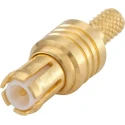 Rosenberger 29 Series MCX Coaxial Connector Cable Mount Male, 50 Ohm, Straight Crimp, Gold-Plated Brass Contact 29S111-102L5