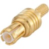 Rosenberger 29 Series MCX Coaxial Connector Cable Mount Male, 50 Ohm, Straight Crimp, Gold-Plated Brass Contact 29S111-102L5