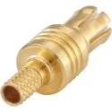 Rosenberger 29 Series MCX Coaxial Connector Cable Mount Male, 50 Ohm, Straight Crimp, Gold-Plated Brass Contact 29S111-102L5