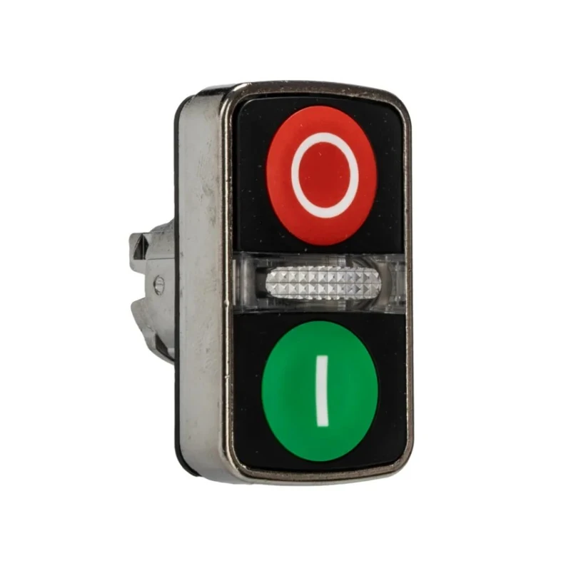 Schneider Electric Harmony XB4 Series Green, Red Momentary Push Button Head, 22 mm Cutout, Round Style ZB4BW7A3741