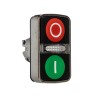 Schneider Electric Harmony XB4 Series Green, Red Momentary Push Button Head, 22 mm Cutout, Round Style ZB4BW7A3741
