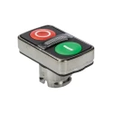 Schneider Electric Harmony XB4 Series Green, Red Momentary Push Button Head, 22 mm Cutout, Round Style ZB4BW7A3741