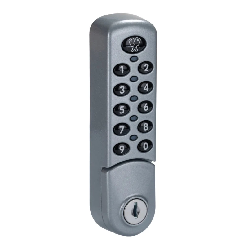 Euro-Locks a Lowe & Fletcher group Company Zinc Electronic Powder Coated Silver Code Lock 3780827