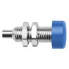 Schutzinger Blue Female Banana Socket, 4 mm Plug-In, 33 V AC, 70 V DC, 32A, Nickel Plated, BU 403 Ni / BL