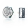 ITW Switches H48M Series Illuminated Push Button Switch, Latching, Panel Mount, SPDT, 19.6 mm Cutout, White LED H48M-213W