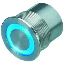 Schurter Illuminated Piezo Switch Latching SPDT Panel Cutout 30 mm 100mA IP69K IP67 60V AC Multicolor 1241.3667