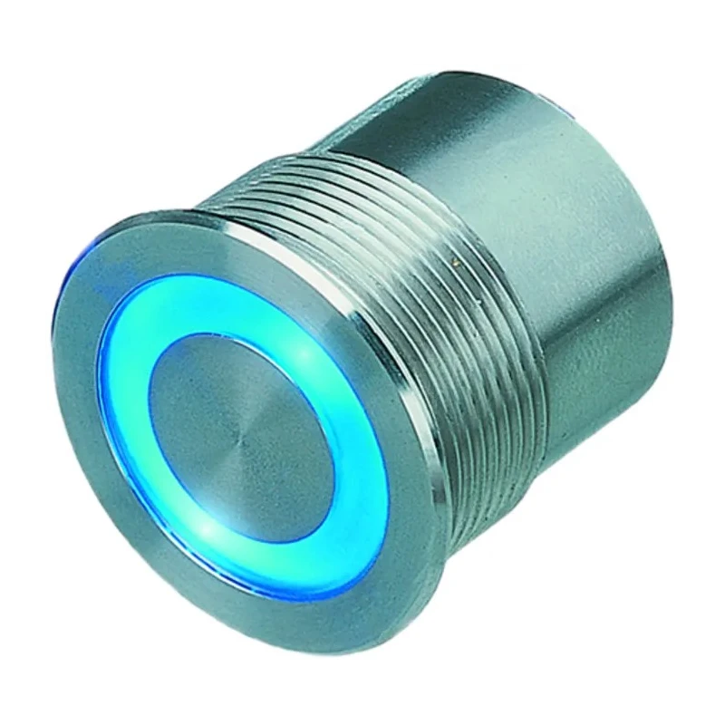 Schurter Illuminated Piezo Switch Latching SPDT Panel Cutout 30 mm 100mA IP69K IP67 60V AC Multicolor 1241.3667