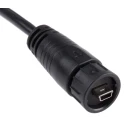 RS PRO Waterproof USB Cable Male Mini USB Type B to Male USB Type A, USB 2.0, Black, 2m 122-3019