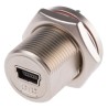 RS PRO Straight Panel Female Mini USB Type B Connector 1 Port 100V 1A IP68 GTC Sealed 122-3026
