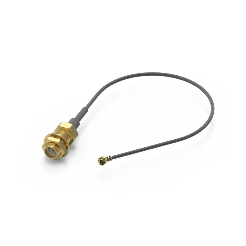 Wurth Elektronik SMA Series UMRF Coaxial Cable, 50Ω, Terminated, 300mm, 1.32mm OD, Black, Beryllium Copper Alloy 636207070300