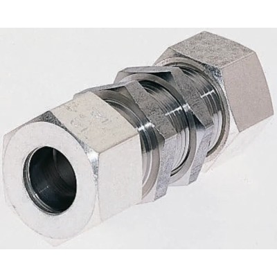 Legris Stainless Steel Pipe Fitting, Straight Hexagon Coupler, -40°C to 250°C, RoHS, Model 1816 06 00