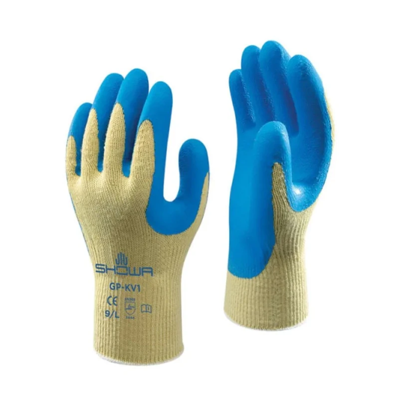 Showa GP-KV1 Yellow Kevlar Gloves, Size 10, Latex Coating SHO320