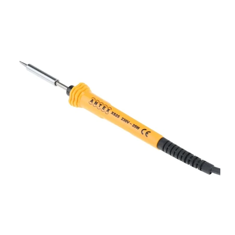 Antex Electronics Electric Soldering Iron 230V, 25W, Silicone Cable, UK Plug S58J470