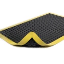 COBA Europe Interlinking Natural Rubber Anti-Fatigue Mat, 600mm x 900mm x 14mm, Bubble Surface, Black/Yellow BF010704