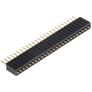 HARWIN M52 Series Straight Through Hole PCB Socket, 25-Contact, Single Row, 1.27 mm Pitch, Solder, Nylon Housing M52-5002545